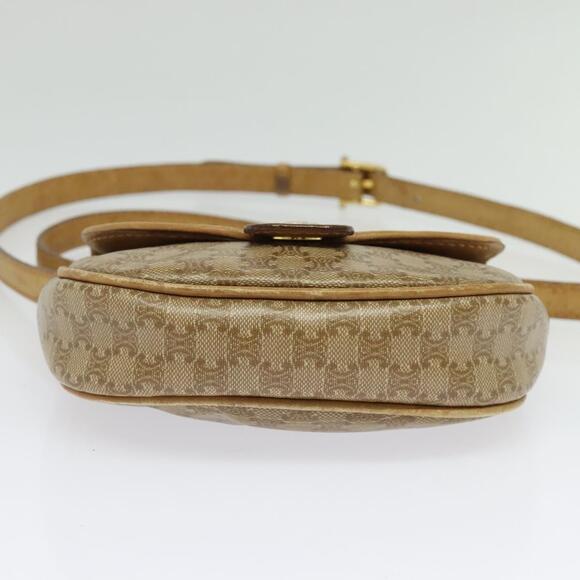 CELINE Macadam Canvas Shoulder Bag Pvc Beige Gold - Picture 9 of 12